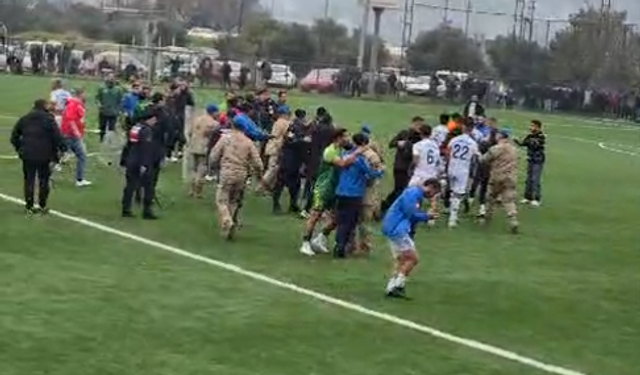Aydın'daki amatör maçta kavga çıktı