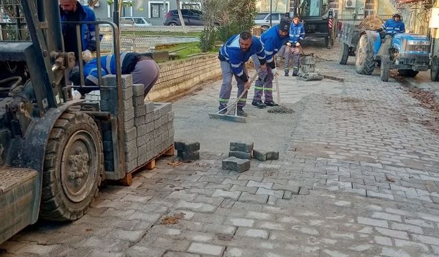 Germencik’te bozulan zeminler onarıldı