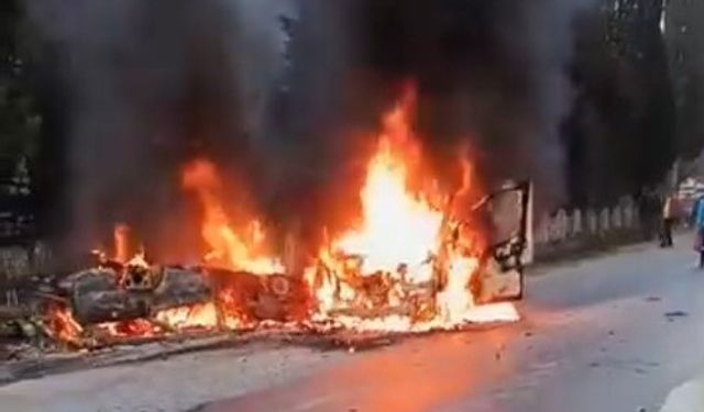 Aydın'da korkunç kaza; Araçlar küle döndü: 2 yaralı