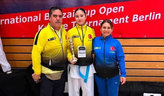 Kuşadalı sporcu Evce Almanya'da madalyaları topladı