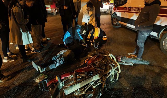 Nazilli'de motosiklet sürücüsü ölümden döndü