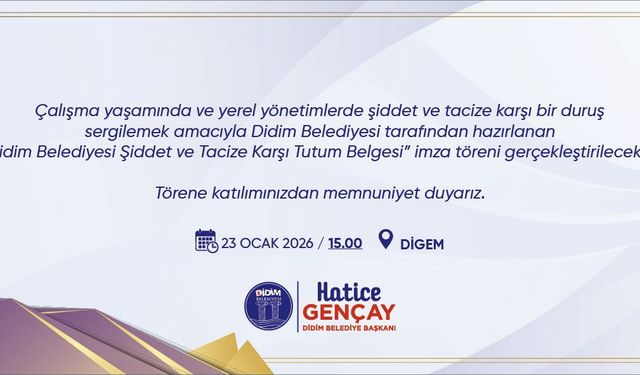 Didim belediyesinden şiddet ve tacize karşı net tavır