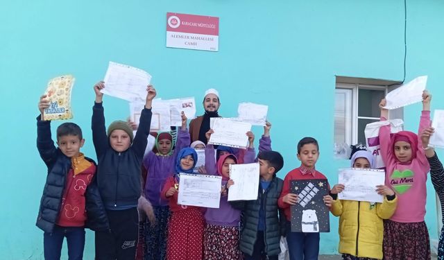 Karacasulu imamdan çocuklara karne hediyesi mangal ziyafeti