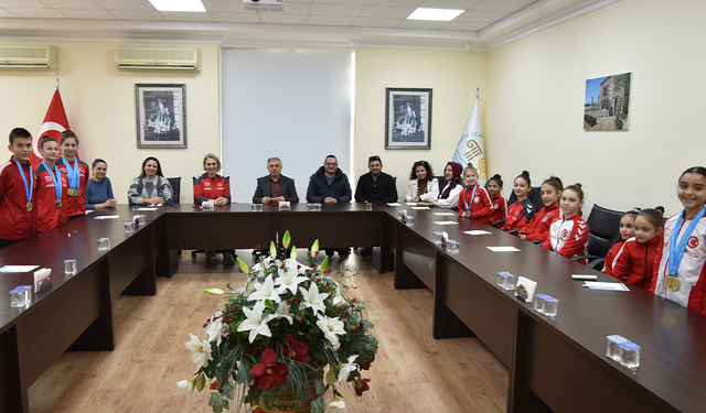 DTO destek verdiği madalyalı sporcuları ağırladı