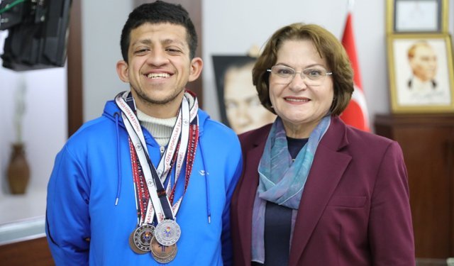 Didim’in özel sporcusu başarısını Gençay’a paylaştı