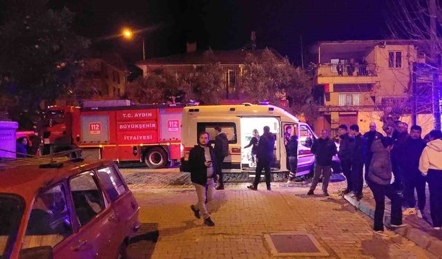 Aydın'da gece yarısı evden alevler yükseldi, mahalleli sokağa döküldü