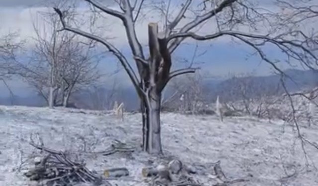 Nazilli’de zirveler beyaza büründü