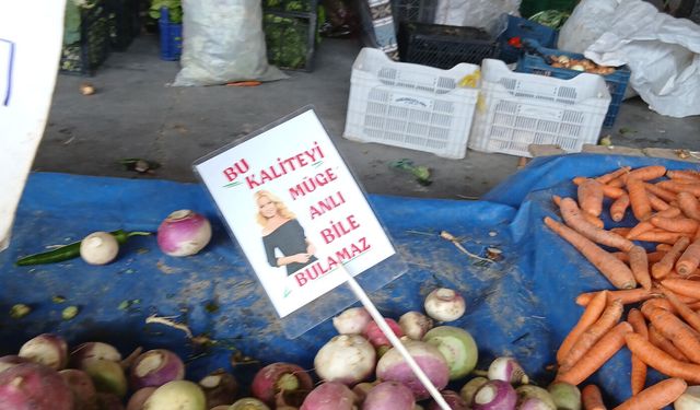 Pazarda gülümseten yazı