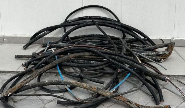 Aydın'da milyonluk kablo hırsızlığı