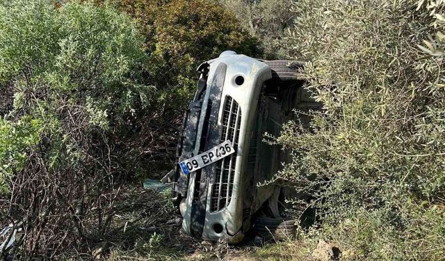 Aydın'da otomobil sürücüsü ölümden döndü