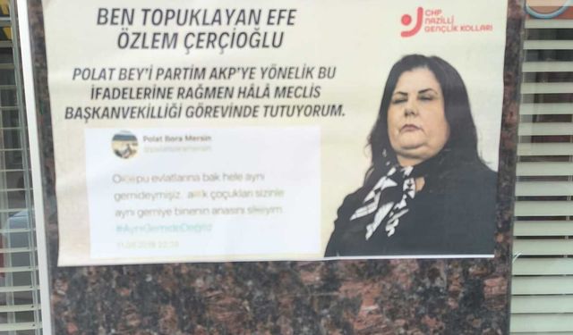 Nazilli'de afiş krizi: Gençlik kolları başkanı gözaltına alındı