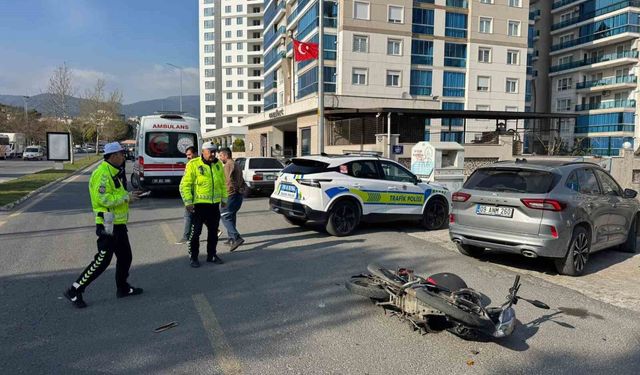 Aydın'da korkutan kaza: Motosiklet sürücüsü yaralandı