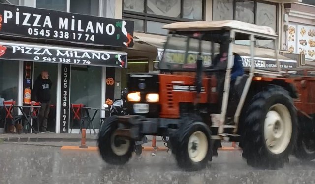 Karacasu'dan yağmur manzaraları