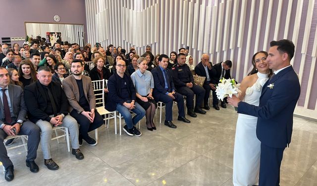 Nazilli'de protokolü bu nikahta buluştu: Kaymakam Kan'ın koruması mutluluğa 'evet’ dedi