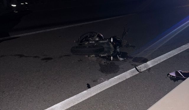 Motosiklet sürücüsünün acı ölümü