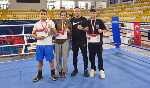Aydınlı sporcular, şampiyonadan 3 madalya ile döndü