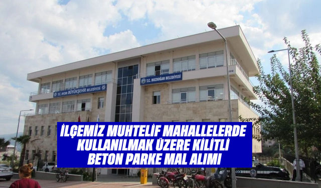 İlçemiz Muhtelif Mahallelerde Kullanılmak Üzere Kilitli Beton Parke Mal Alımı