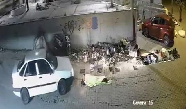 Kaldırımda uyuyanı fark etmedi, üzerinden otomobille geçti
