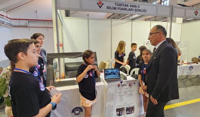 Hacı Lütfiye Atay Ortaokulu, TÜBİTAK Fuarı’na damga vurdu