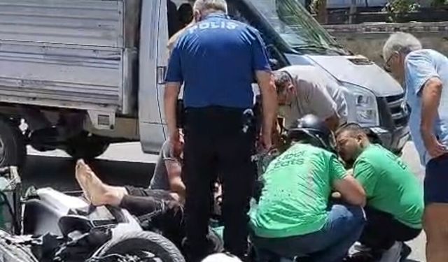 Aydın'da motosiklet sürücüsü ölümden döndü