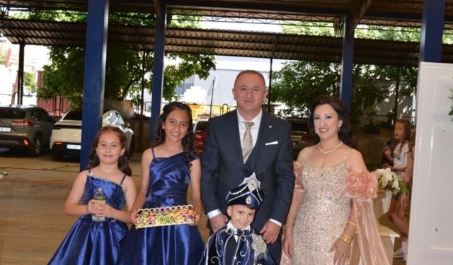 Nazilli’de Taş ailesinin mutlu günü: Poyraz erkekliğe ilk adımı attı