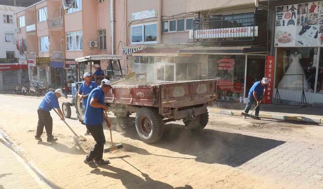 Bozdoğan’da doğalgaz çalışması sonrası yollarda temizlik çalışması