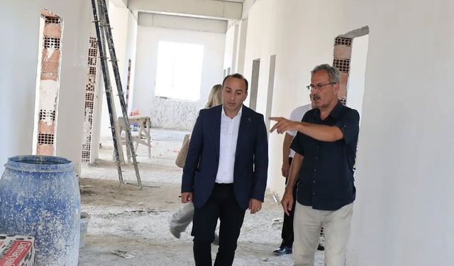 Çine’deki 71 yıllık okulun yerinde yeni eğitim yuvası yükseliyor