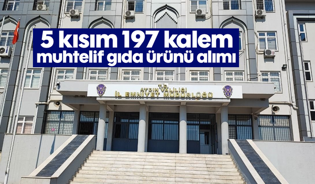 5 kısım 197 kalem muhtelif gıda ürünü alımı