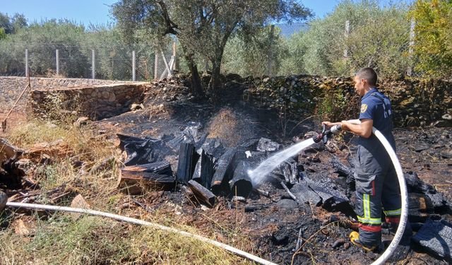 Karacasu'da kaynak kıvılcımı yangın çıkardı: Odunlar yandı, komşular tartıştı