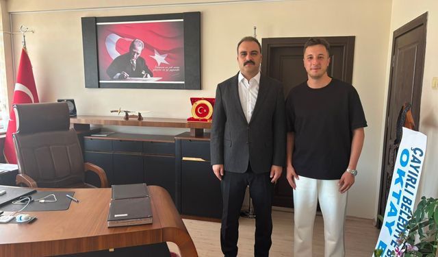 Karacasu'da yeni kaymakama Novatech İletişim’den 'hayırlı olsun' ziyareti