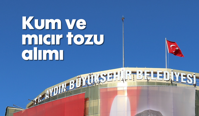 Kum ve mıcır tozu alımı