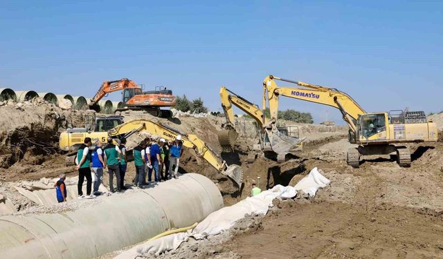Aydın tarımına güç katacak projede dev borular döşeniyor
