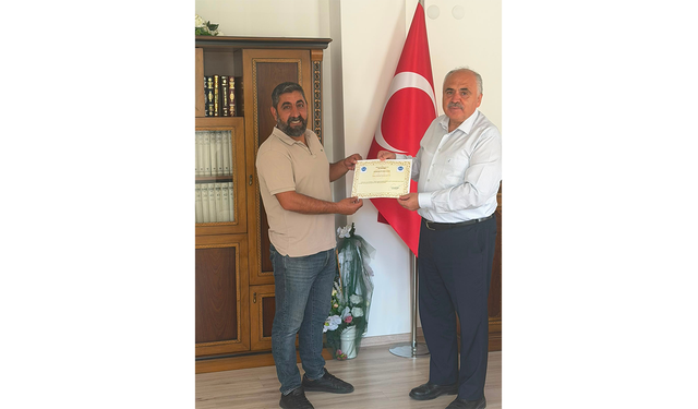 Didim’de Gönüllü Hizmetçilere teşekkür belgesi