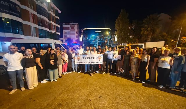 AK Parti Kuşadası '25. yıl' coşkusu için Ankara yolunda