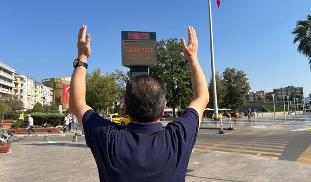 Aydın’da termometre 45 dereceyi gösterdi
