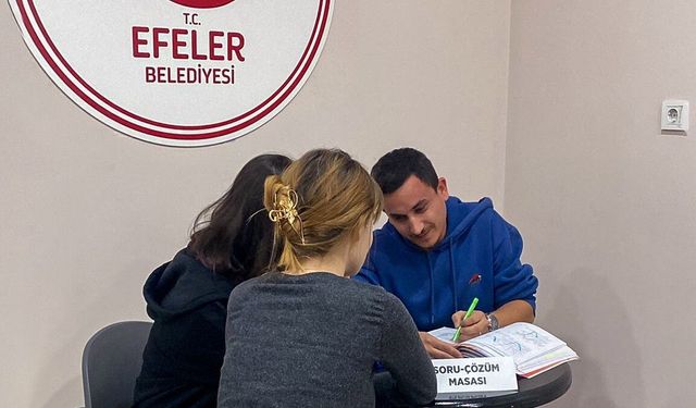 Efeler Belediyesi'nden sınavlar hazırlanan gençlere ücretsiz destek