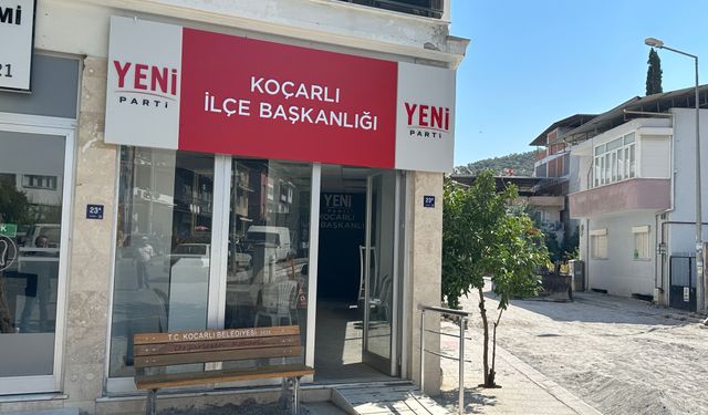 Koçarlı’da 'YENİ Parti' binası dikkat çekti: “Özgür Arıcı’nın seçim ofisi mi?”