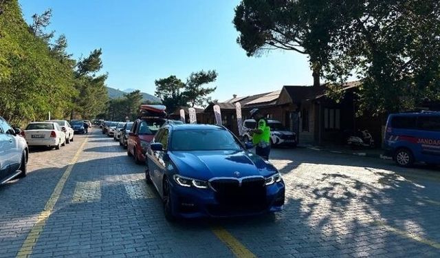 Milli Park çıkışında Jandarmadan sıkı denetim