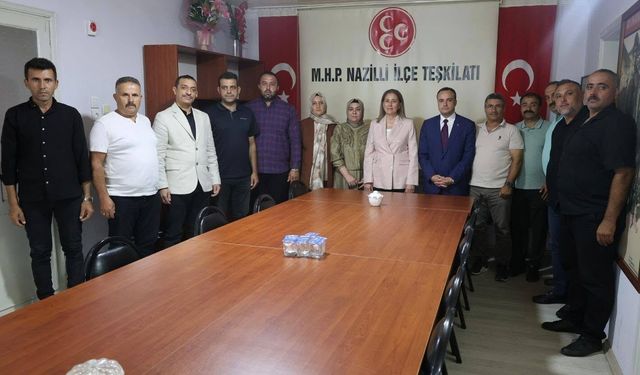 Nazilli'nin geleceği masaya yatırıldı: Kaymakam Kan'dan MHP'ye hayırlı olsun ziyareti