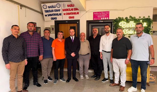 Yorgancı başkanları tek tek dinledi: MHP Nazilli’den esnaf odalarına ziyaret