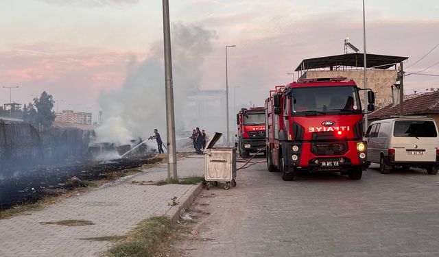 Aydın'da yerleşim yerlerine yakın bölgede çıkan yangın korkuttu