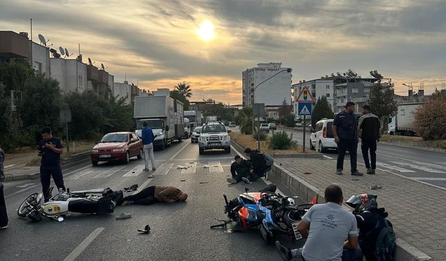 Aydın’da iki motosiklet kafa kafaya çarpıştı: 3 yaralı
