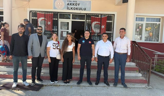 Didim Ülkü Ocakları’ndan Eğitime anlamlı destek: Köy okullarındaki miniklere okul çantası hediye edildi