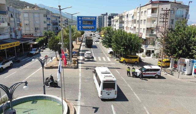 Güzelçamlı’da trafiğe hava denetimi