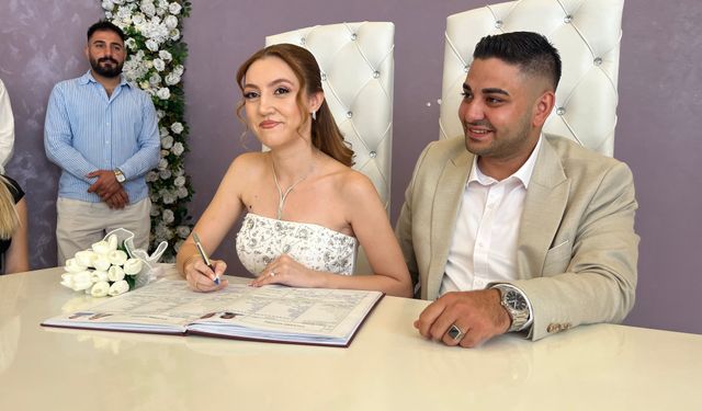 Nazilli’de genç çiftin mutlu günü! Beyzanur ve Ersin hayatlarını birleştirdi