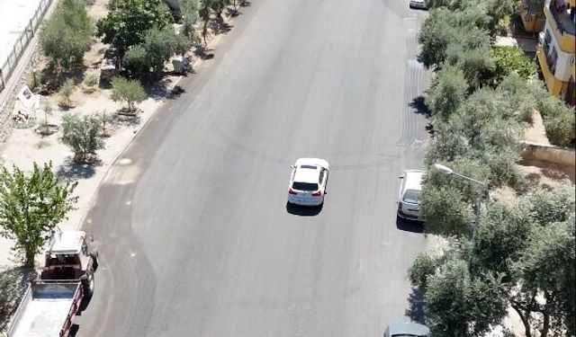 Başkan Tetik yeni asfaltı direksiyon başında test etti