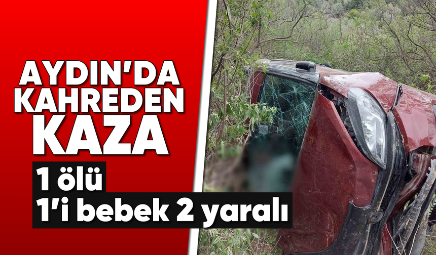 Aydın'da kahreden kaza; 1 ölü, biri bebek 2 yaralı