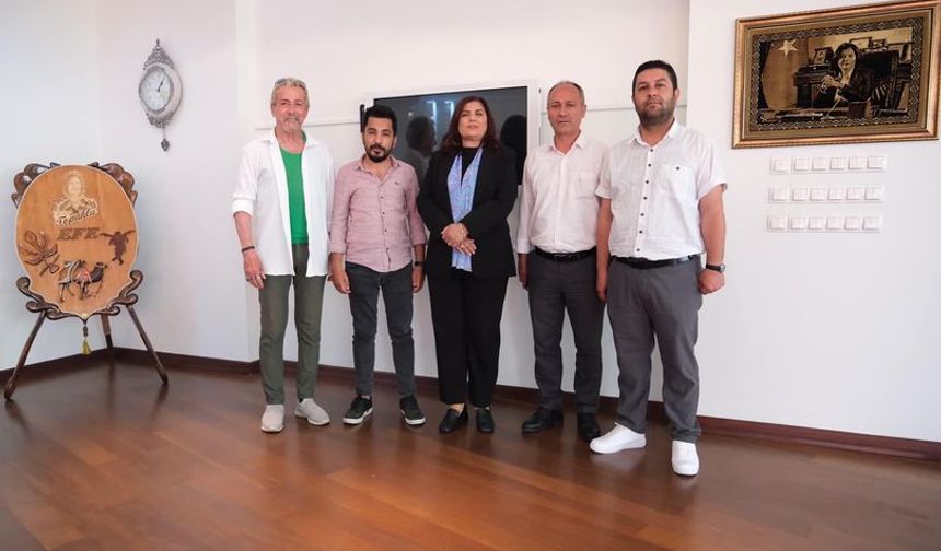 Didim Çalışan Gazeteciler cemiyetinden Başkan Çerçioğlu'na tebrik ziyareti