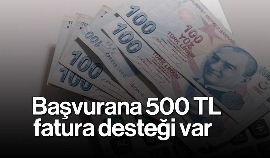 Başvurana 500 TL Fatura Desteği Var! IBAN'a yatacak...