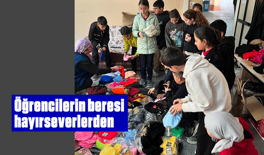 Öğrencilerin beresi, hayırseverlerden